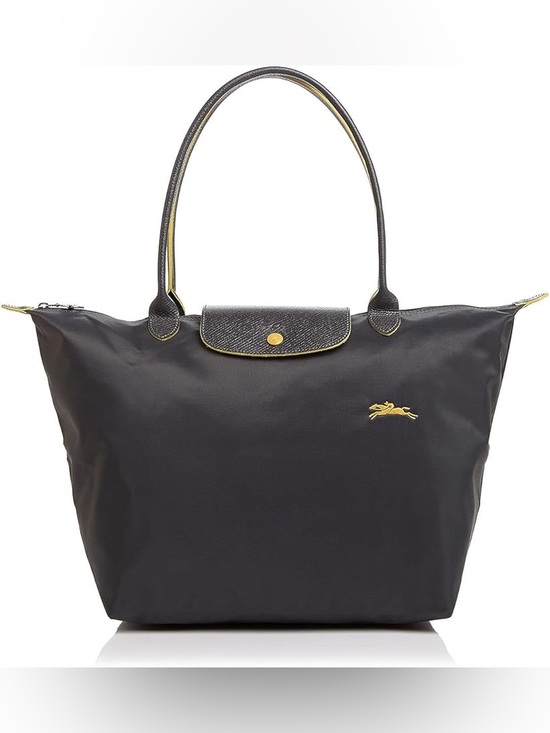 Longchamp Handbags - Longchamp Black Nylon Tote with Gold Accents